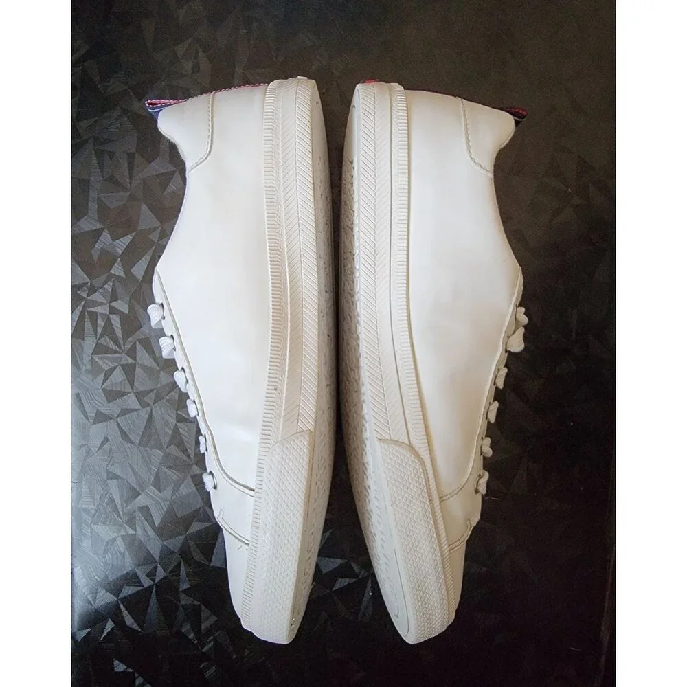 Tommy Hilfiger Lelita White Leather Lace-Up Sneakers Women's Size 8.5 - Picture 2 of 6